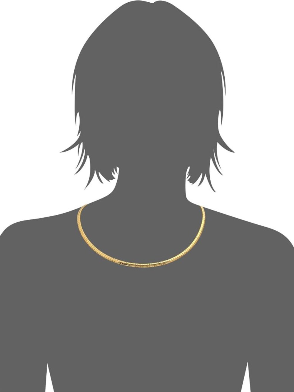 Italian Omega Chain Necklace - Picture 4 of 4